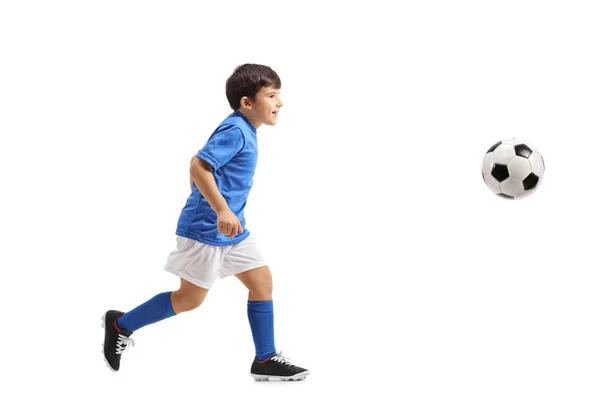 Little footballer running — Stock Photo, Image