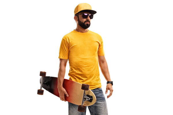 Бородач с длинной доской
