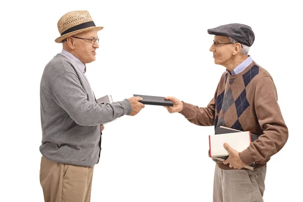 Seniors exchanging books