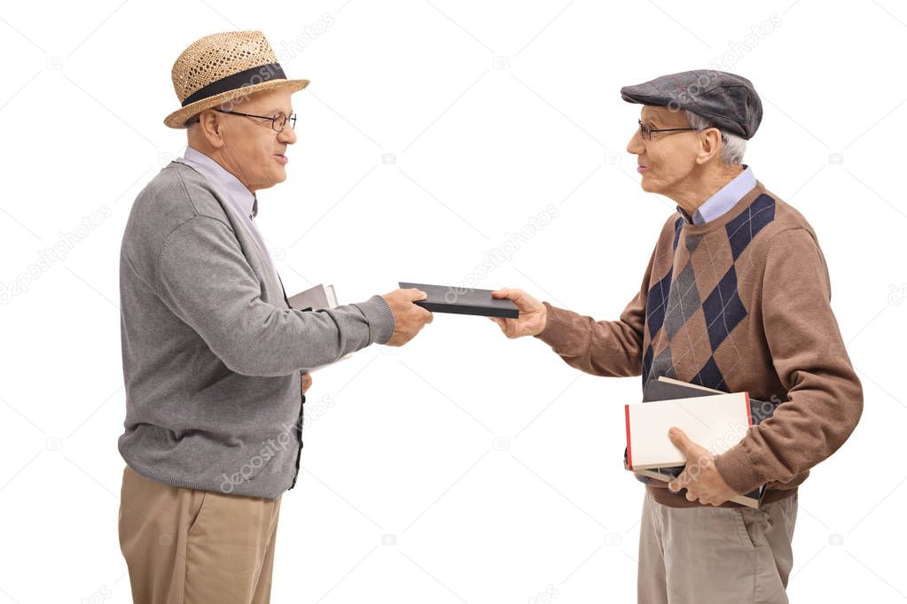 Seniors exchanging books