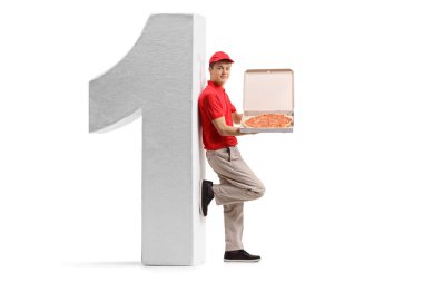 pizza servis elemanı karton bir karşı