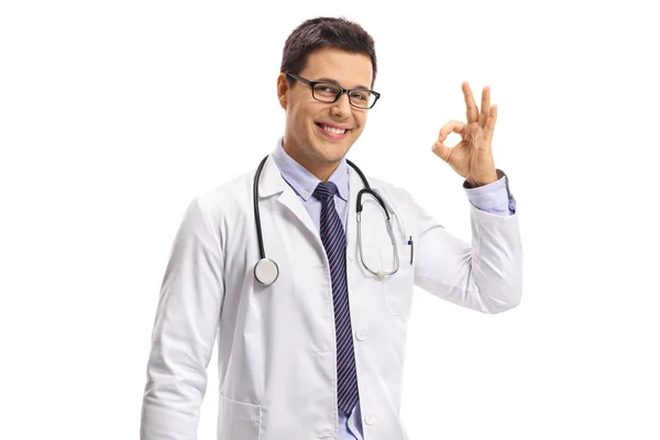 Doctor haciendo un gesto de mano OK —  Fotos de Stock