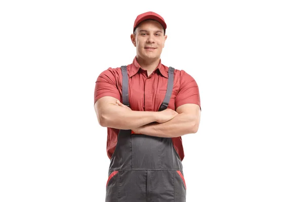Male worker with his hands crossed — Stock Photo, Image