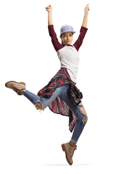 Młody kobieta taniec hip hop styl — Zdjęcie stockowe