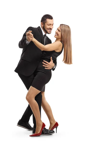 Pareja feliz bailando juntos — Foto de Stock