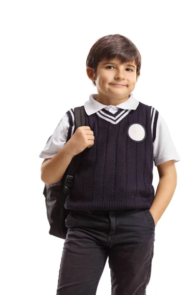 Schoolboy in a uniform posing — Stock Photo, Image