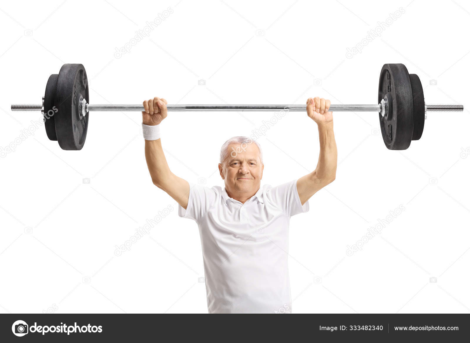 Older Man Lifting Weights Older Man Lifting Weights