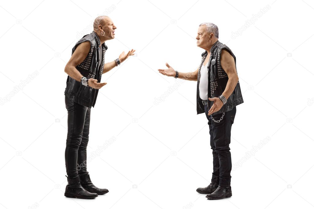 Two punkers arguing