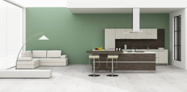 Mutfak iç 3d render