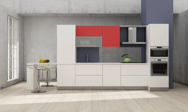 Cucina Interni Rendering — Foto Stock