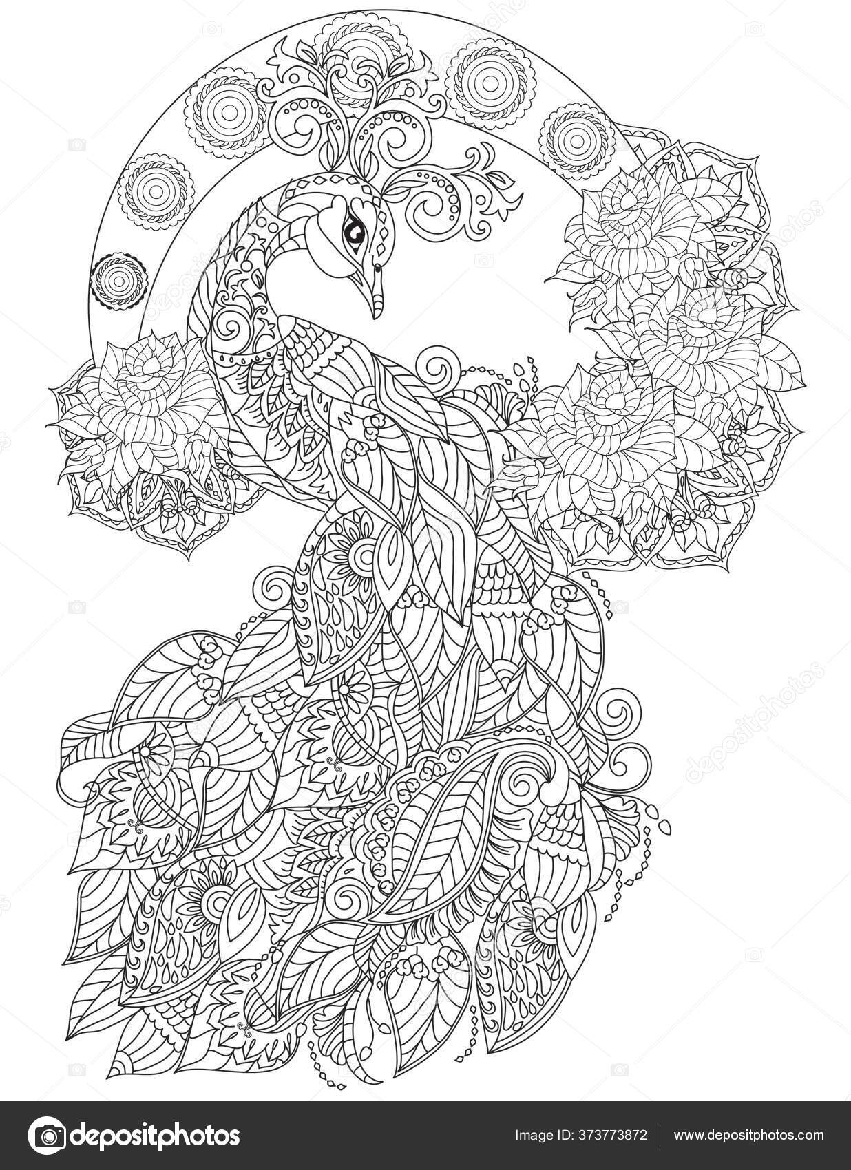 Download Digital Coloring Book Adults Coloring Book Cute Animals Birds Flowers Stock Photo By C Adelinrafael Gmail Com 373773872