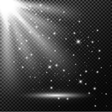 Saydam arka plan üzerinde parlayan ışıklar