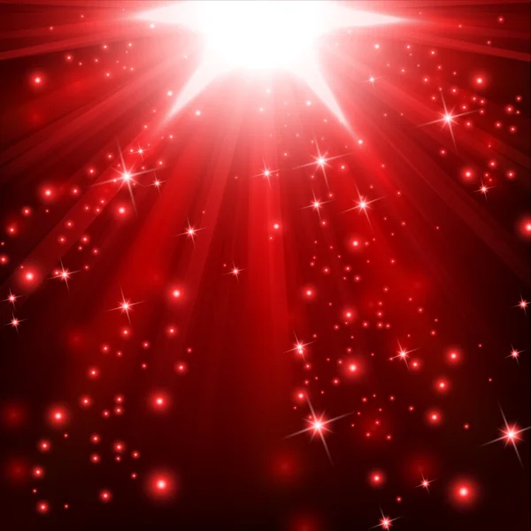 Kırmızı ile sprinkles parlayan ışıklar — Stok Vektör