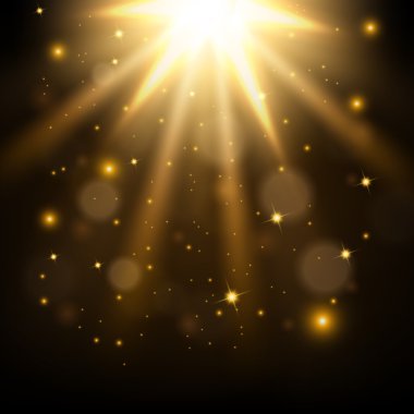 Arka plan parlayan altın ışık