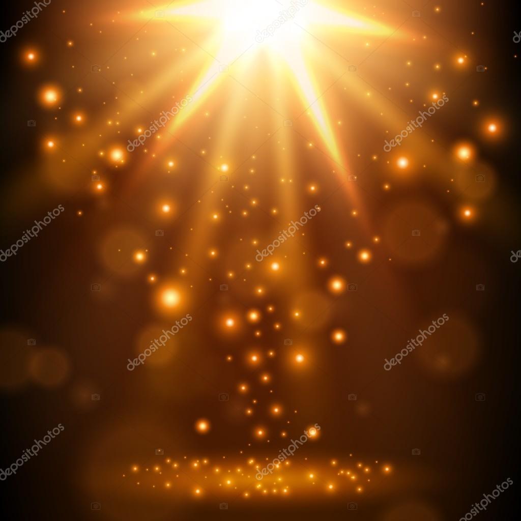 Golden light shining background Stock Vector Image by ©fightingfear