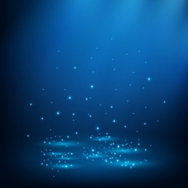 Mavi ışık parıldıyor ile parlayan