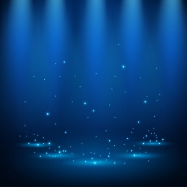 Mavi ışık parıldıyor ile parlayan