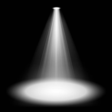 Saydam arka plan üzerinde parlayan ışık