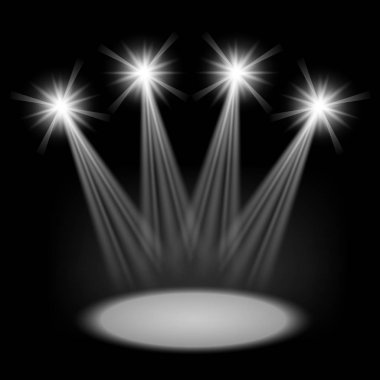 Saydam arka plan üzerinde parlayan ışık