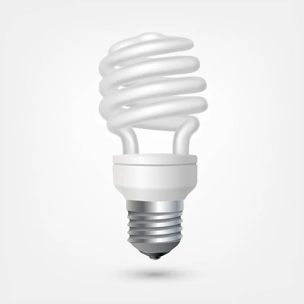 Bombilla fluorescente de ahorro de energía — Vector de stock