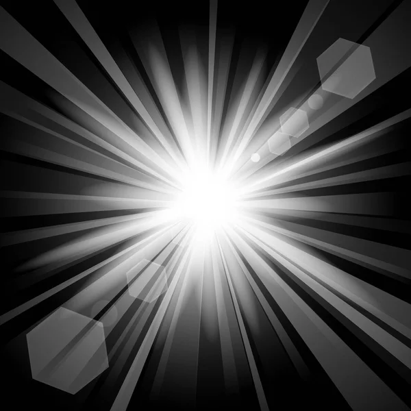 透明な背景でレンズ フレアの光の輝き — ストックベクタ