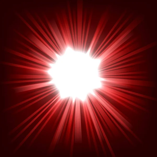 Belyst rött ljus i mörker — Stock vektor