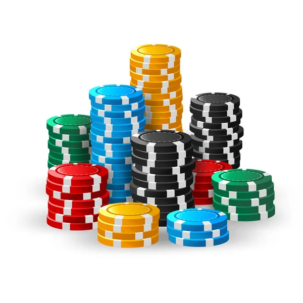 Casino Chips Stacks — Stockvektor