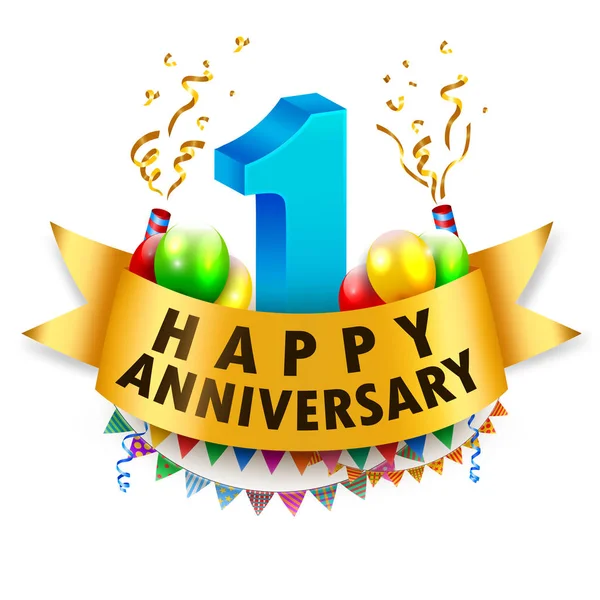 Happy 17th Anniversary celebration with golden confetti and