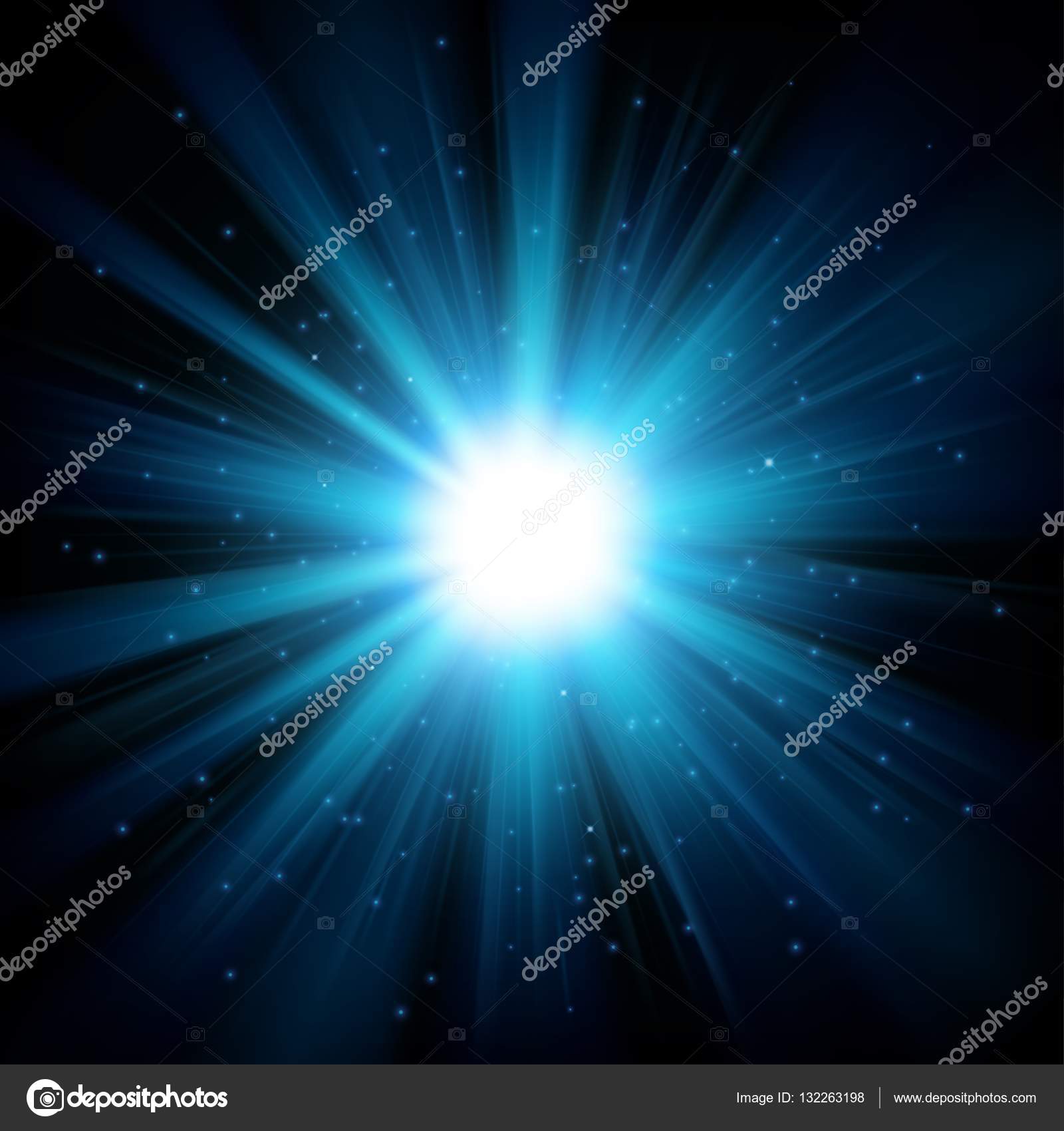 Blue Light Shining From Darkness Background Stock Vector Image By C Fightingfear