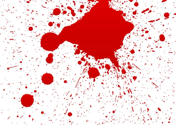 Sangue espirra mão feita rastreamento a partir de esboço — Vetor de Stock