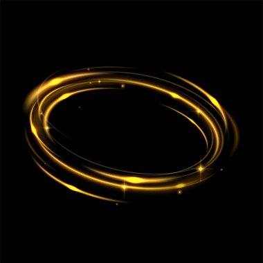 Yuvarlak altın kıvılcımlar saçar