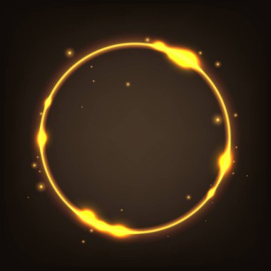 Yuvarlak altın kıvılcımlar saçar