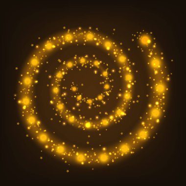 Altın Spiral parlak çerçeve çizimi