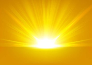 Altın ışınlar parlak arkaplanda yükseliyor