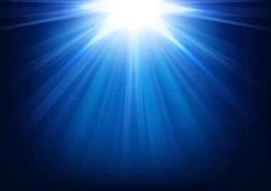 Karanlık arka planda parlayan mavi ışıklar Vektör İllüstrasyonu