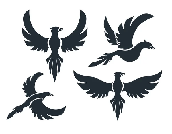 Круглые Летающие Птицы — стоковый вектор