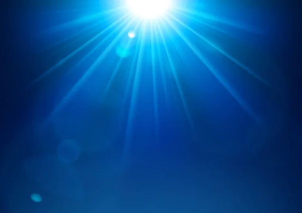 Μπλε Φώτα Λάμπουν Φακό Φωτοβολίδα Διάνυσμα Εικονογράφηση — Διανυσματικό Αρχείο