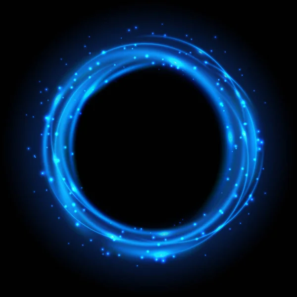 Illustration Vectorielle Brillante Bleue Ronde — Image vectorielle