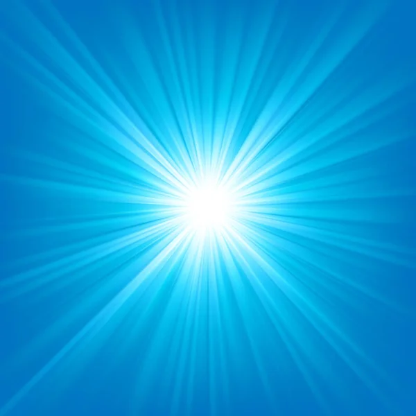 Luz Azul Brilhando Sobre Fundo Brilhante Ilustração Vetorial — Vetor de Stock