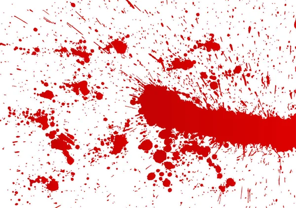 Sangue Espirra Mão Feita Rastreamento Esboço Vector Ilustração — Vetor de Stock