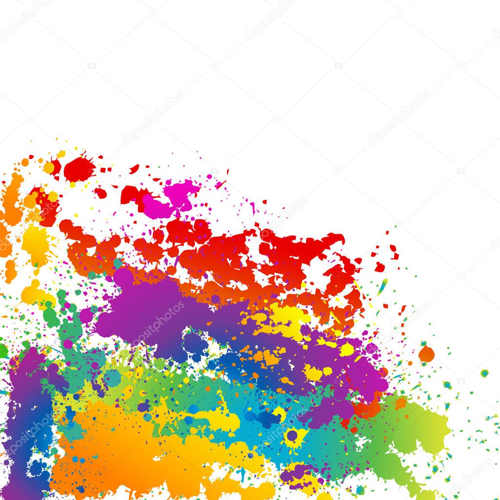 Colorful splashes background Vector Illustration