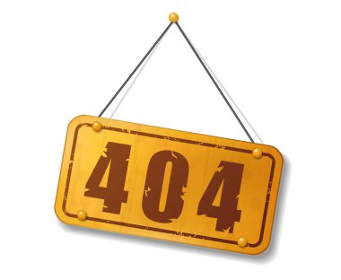 404 metin, Vector Illustration ile eski altın levhası
