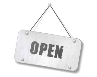 Vintage eski krom işareti açık metin