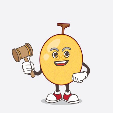 Bilge yargıç rolünde ballı çizgi film maskotu karakteri.