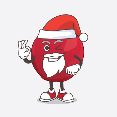 Elma çizgi film Noel Baba karakteri, tamam parmaklı.