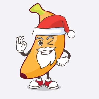 Muz Fruit çizgi filmi Noel Baba maskotu karakteri.