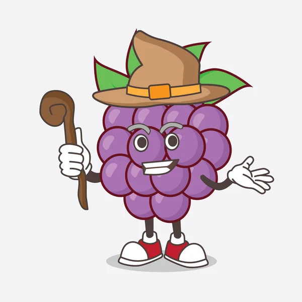 Uma Ilustração Boysenberries Personagem Mascote Desenhos Animados Frutas Como Uma — Vetor de Stock
