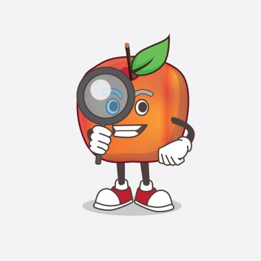 Dedektif tasarımı rolünde Honeycrisp Apple karikatür karakteri.