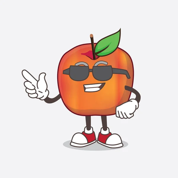 Una Foto Del Personaje Mascota Dibujos Animados Honeycrisp Apple Con — Archivo Imágenes Vectoriales