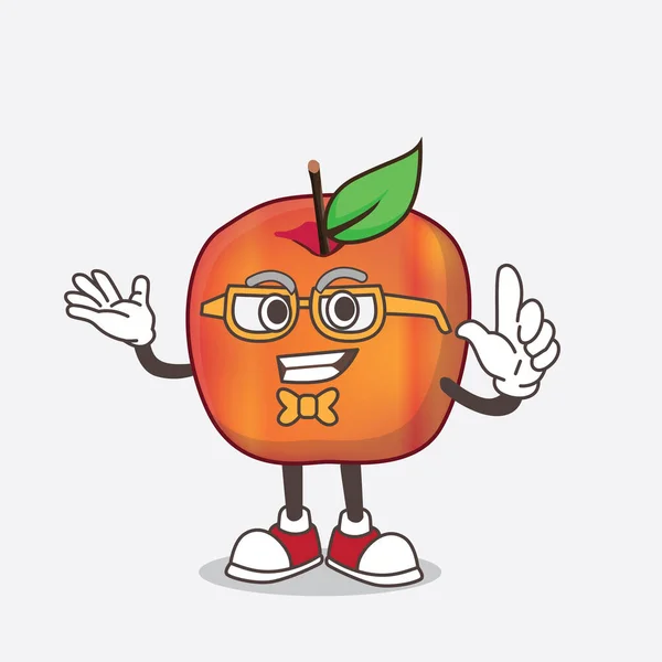 Une Image Honeycrisp Apple Personnage Mascotte Dessin Animé Dans Style — Image vectorielle